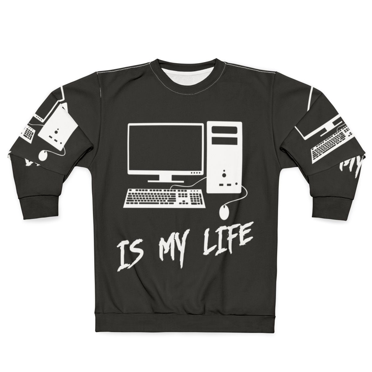 Computer Science Sweatshirt with "Computer is My Life" Design