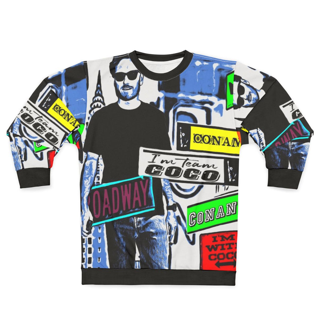 Conan O'Brien Team Coco Comedy Pop Art Graphic Sweatshirt