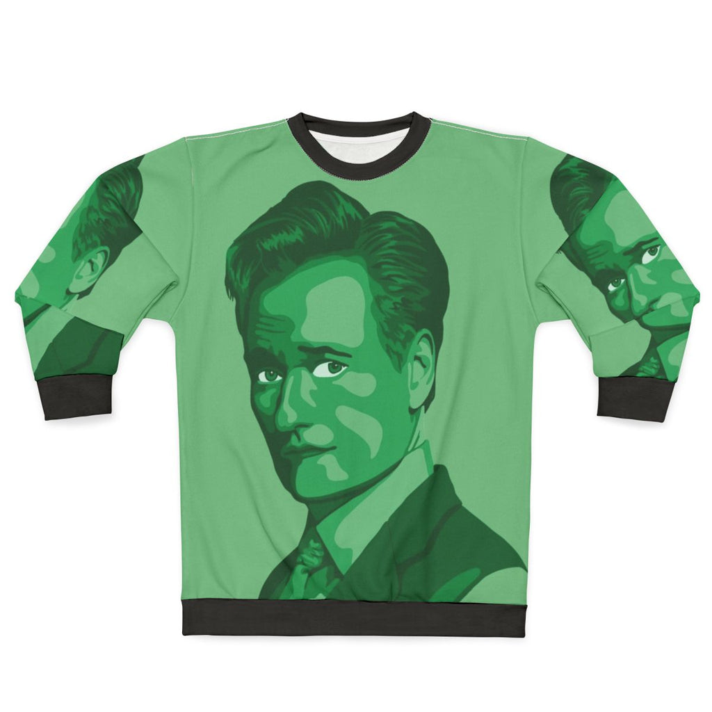 Conan O'Brien portrait sweatshirt in green