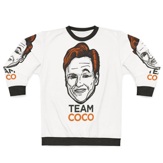 Conan O'Brien Team Coco Smiles Eyebrows Sweatshirt