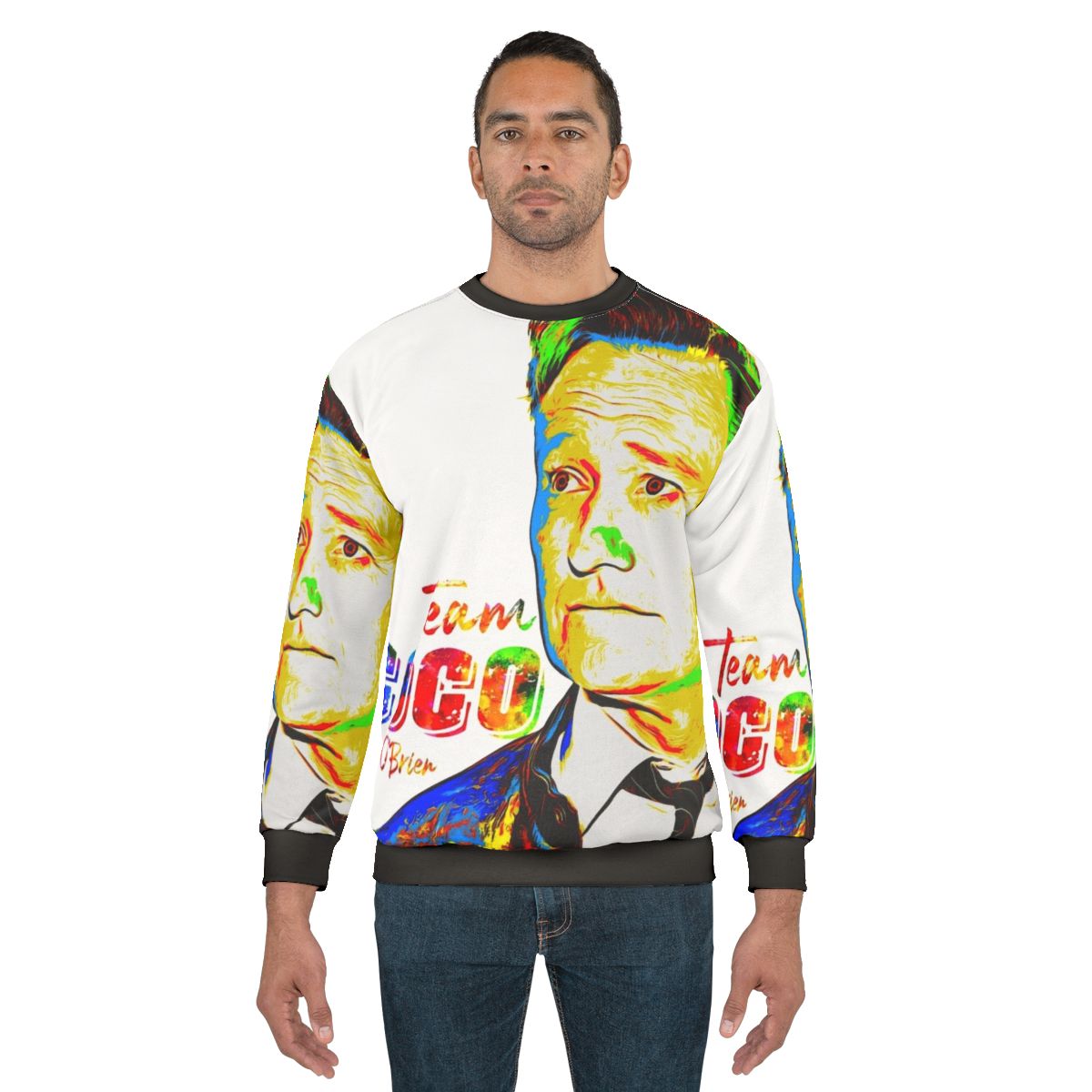 Conan O'Brien Team Coco Watercolor Portrait Sweatshirt