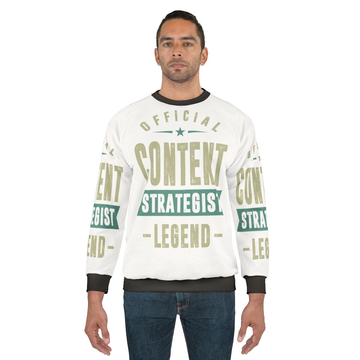 Content Strategist Sweatshirt with Graphic Design Typography