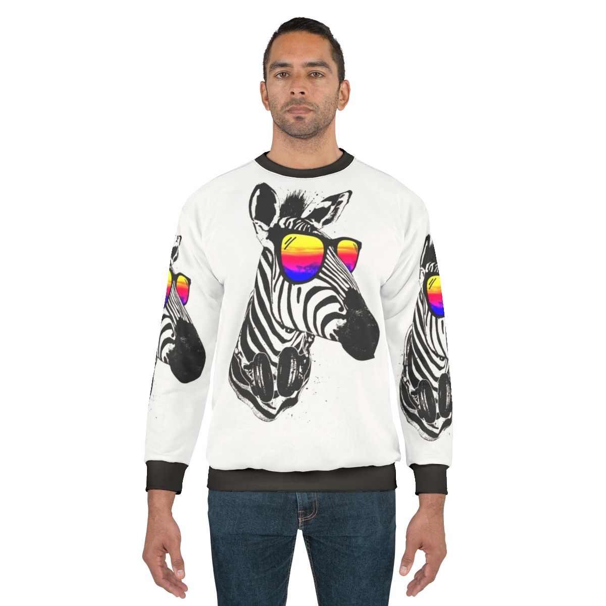 Zebra print sweatshirt with cool and trendy design