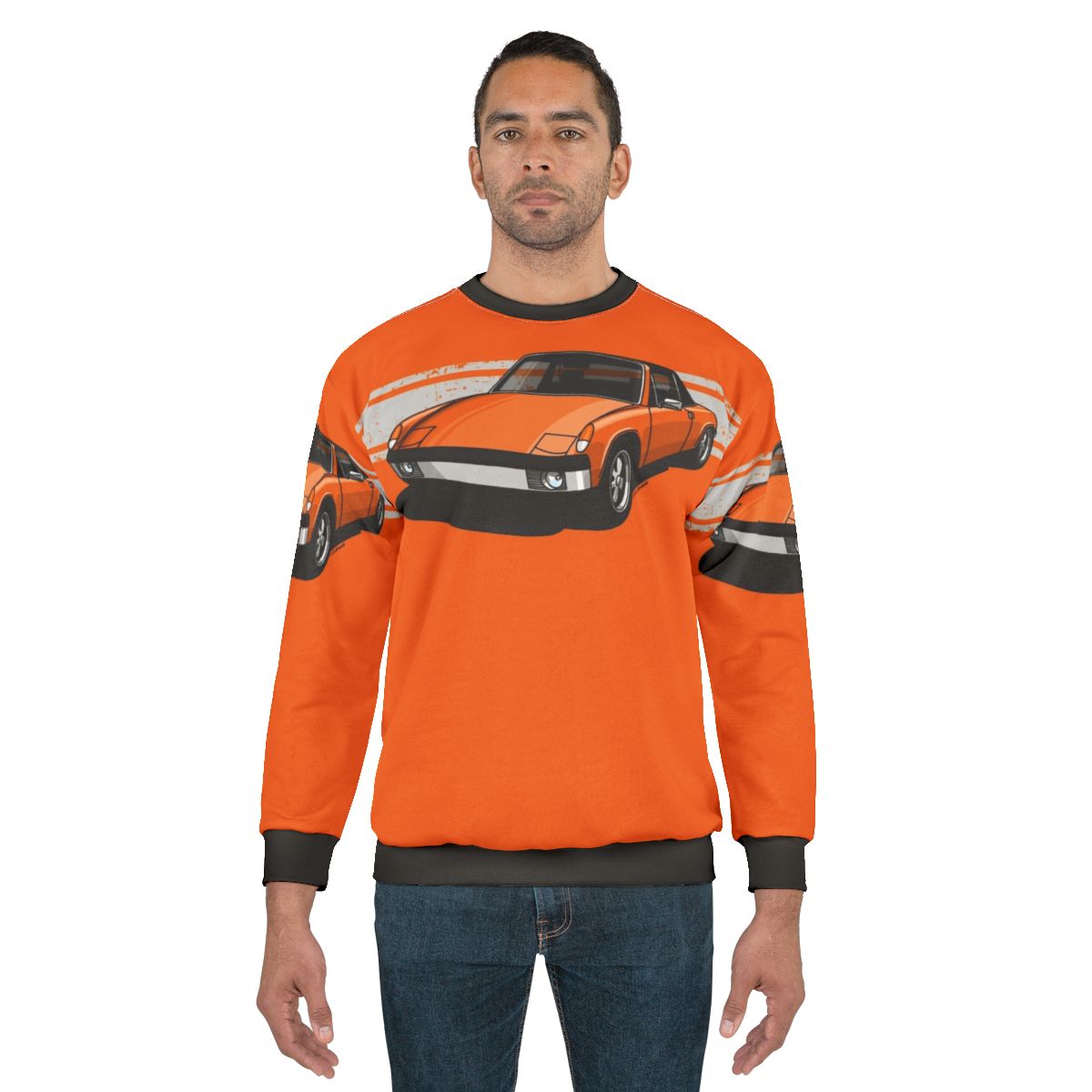German Sports Car Sweatshirt featuring Porsche 914 classic car design