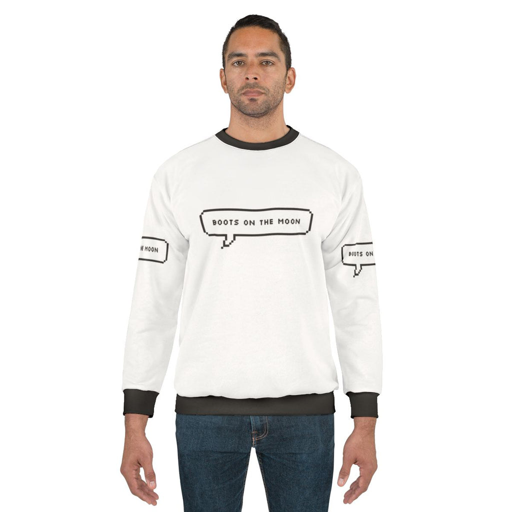 Space Force Netflix Sweatshirt with Boots on the Moon Design