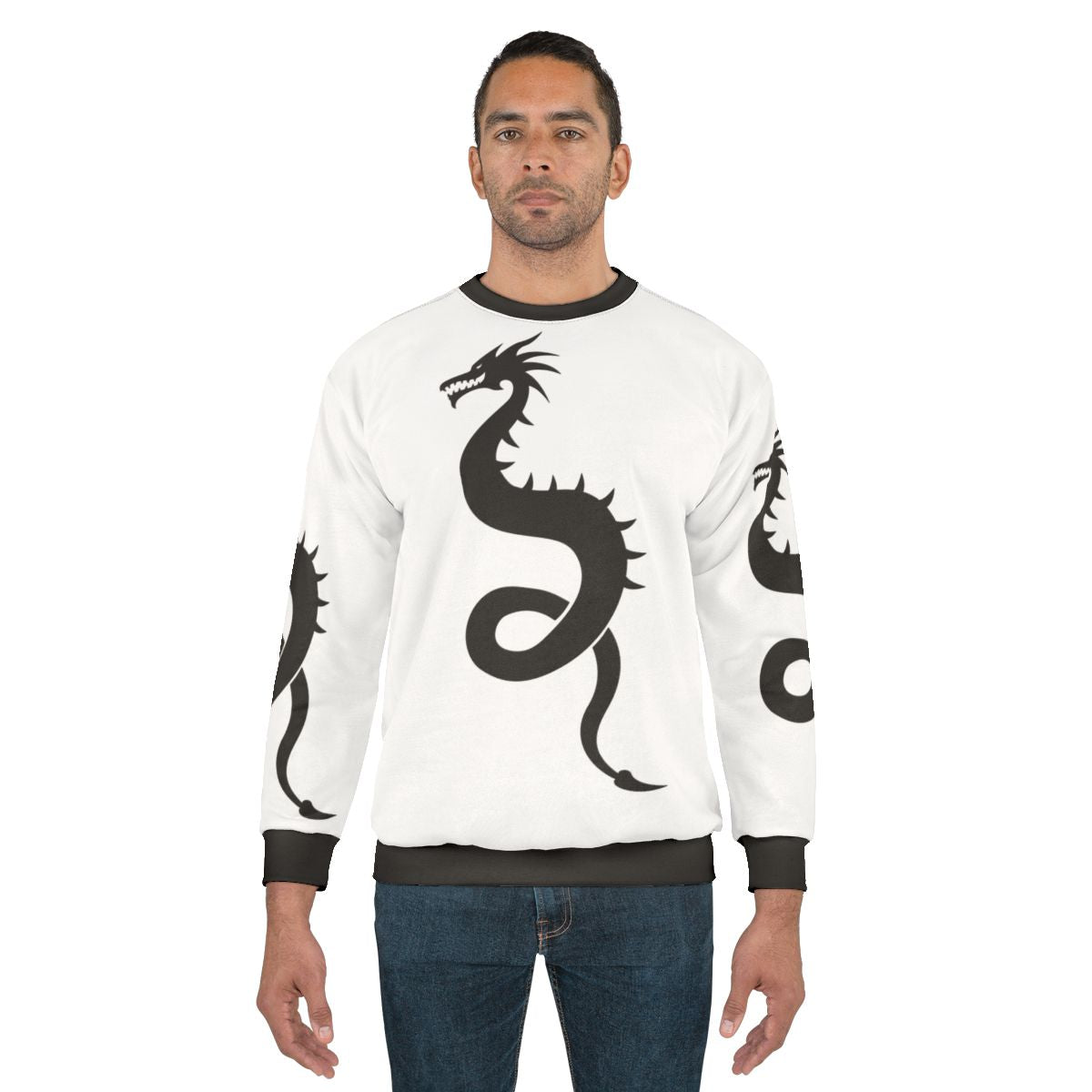 Legendary animals dragon silhouette cool sweatshirt