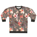 Coral hibiscus floral printed sweatshirt