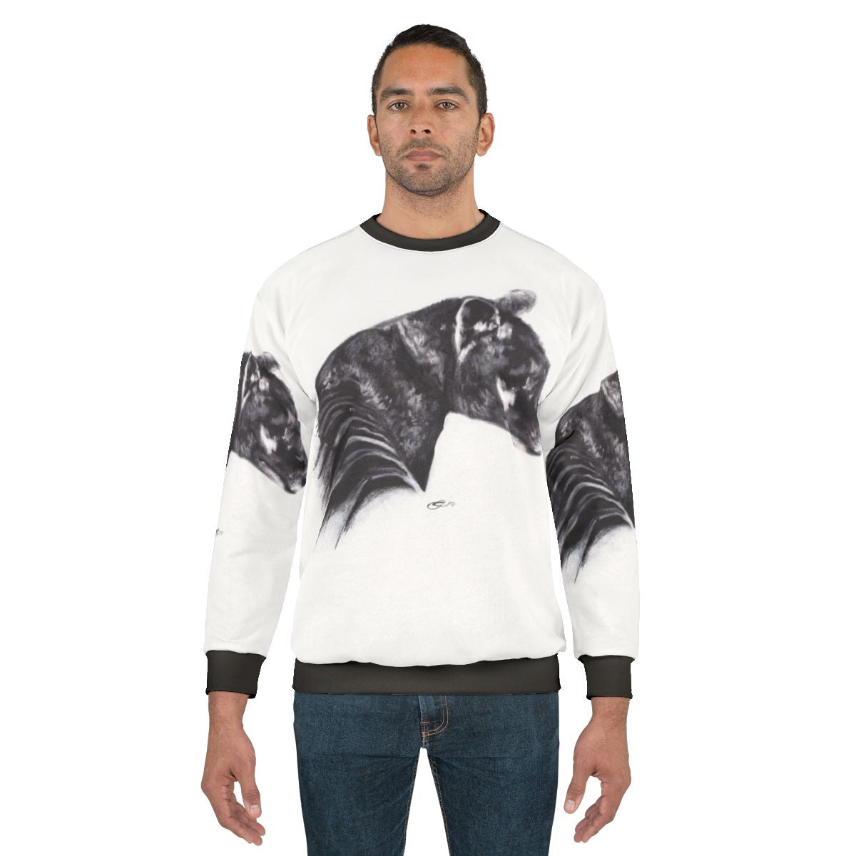 Thylacine extinct animal sweatshirt featuring Corinna's Tasmanian tiger artwork