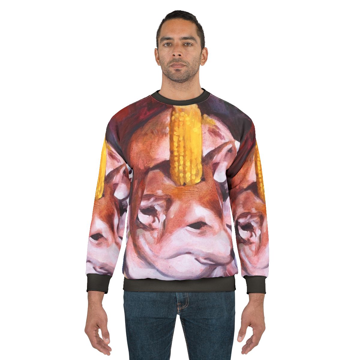 Corn dog sweatshirt with dank meme design