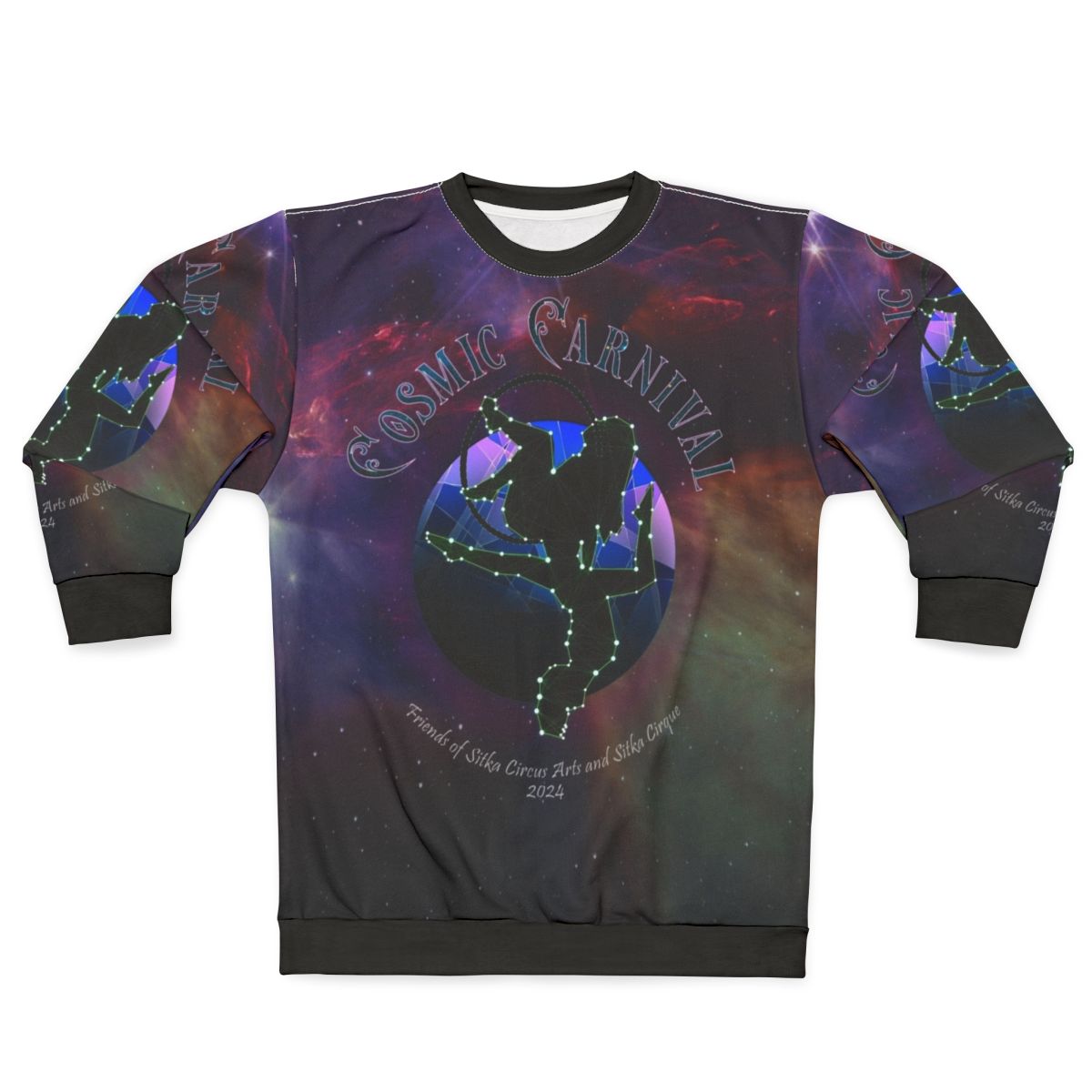 Cosmic Carnival 2024 Sweatshirt with Constellation Design