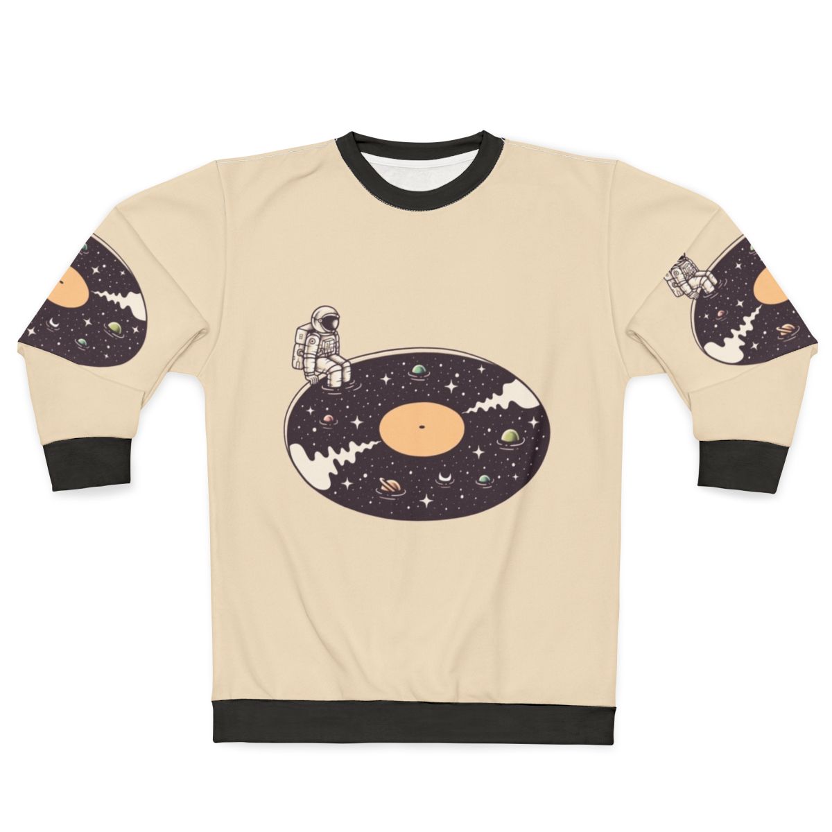 Cosmic Sound Sweatshirt with Astronaut and Space Themed Design