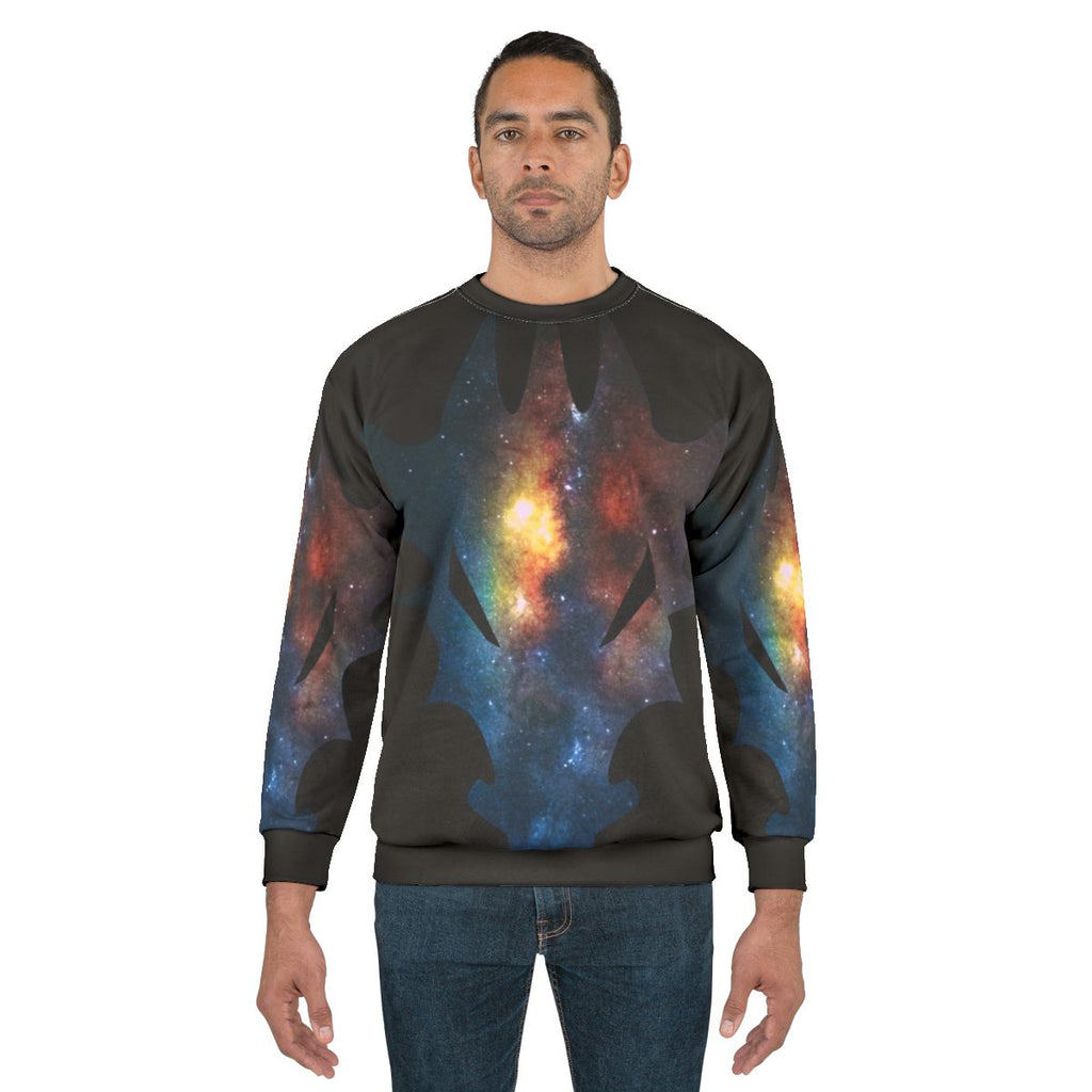Cosmic watercolor design of a legendary dragon, a mythical fantasy creature