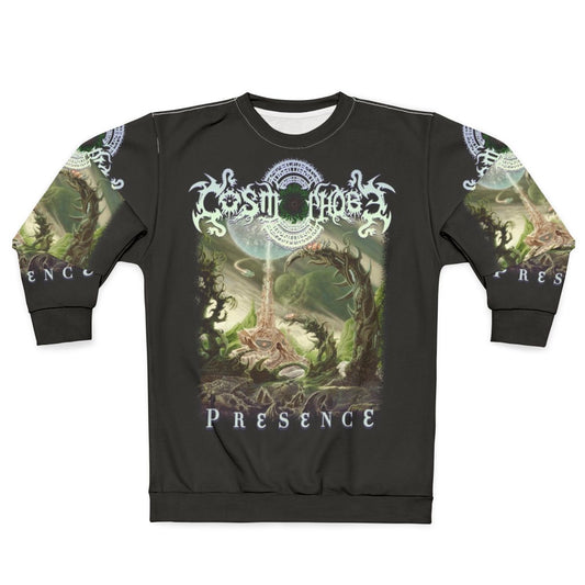 Cosmic Psychedelic Sweatshirt featuring abstract space-themed graphics