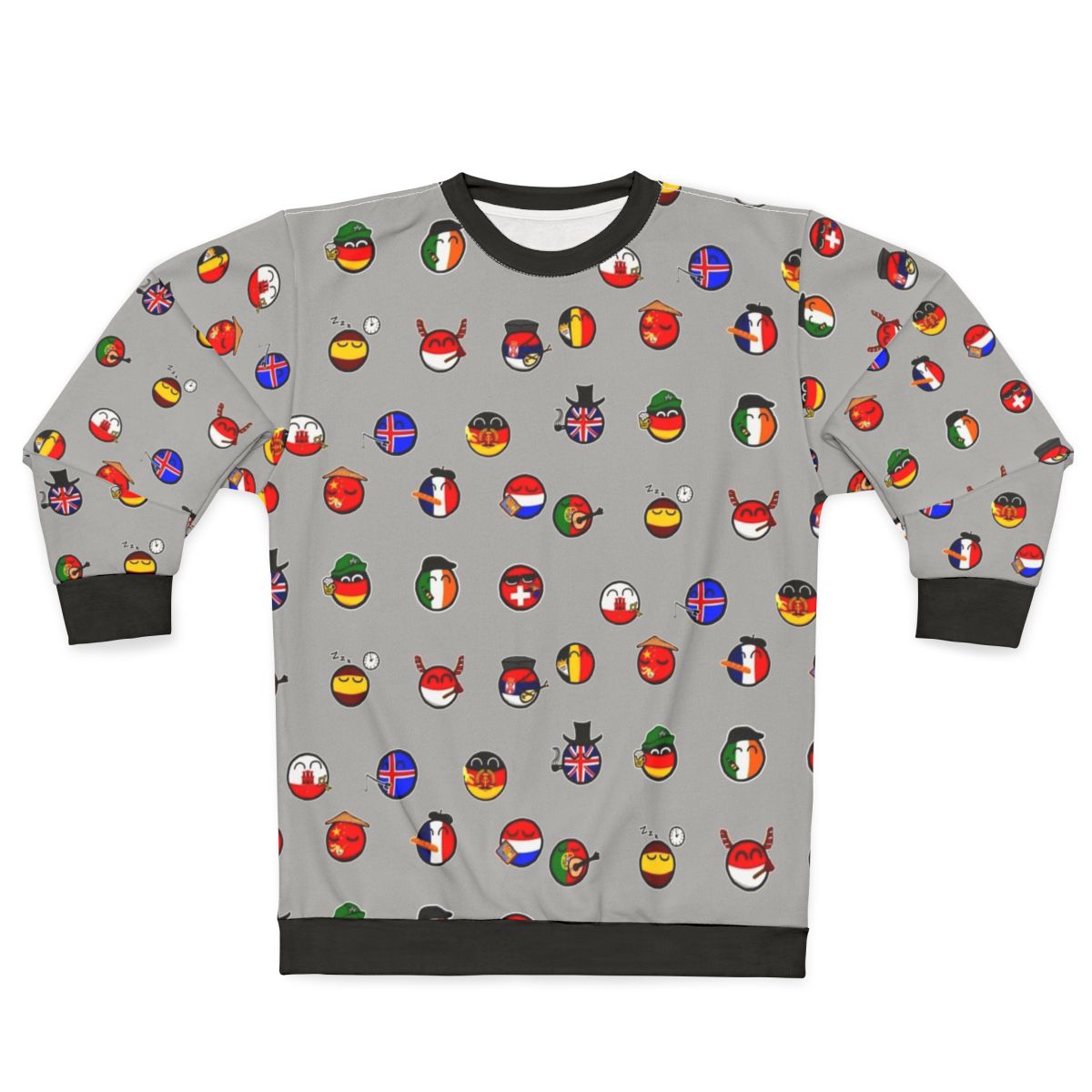 Countryballs Sweatshirt featuring a meme design of country balls