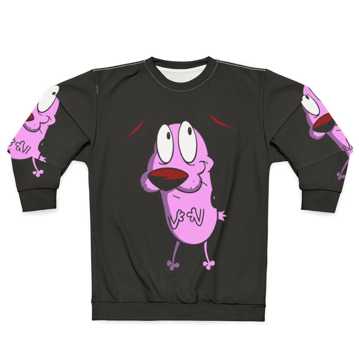 Courage the Cowardly Dog Sweatshirt with Anthropomorphic Dog