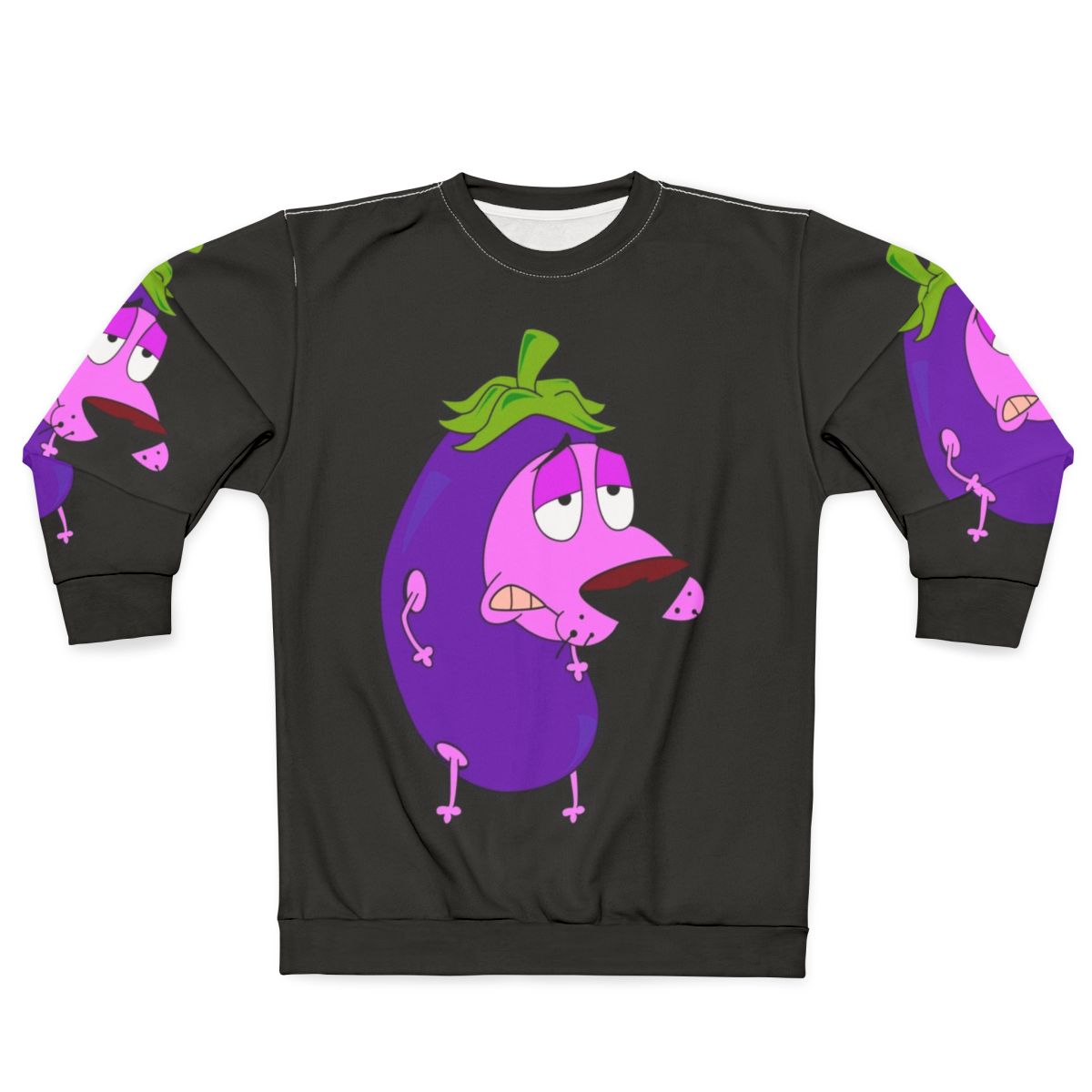 Courage The Cowardly Dog Sweatshirt featuring the iconic pink anthropomorphic dog character