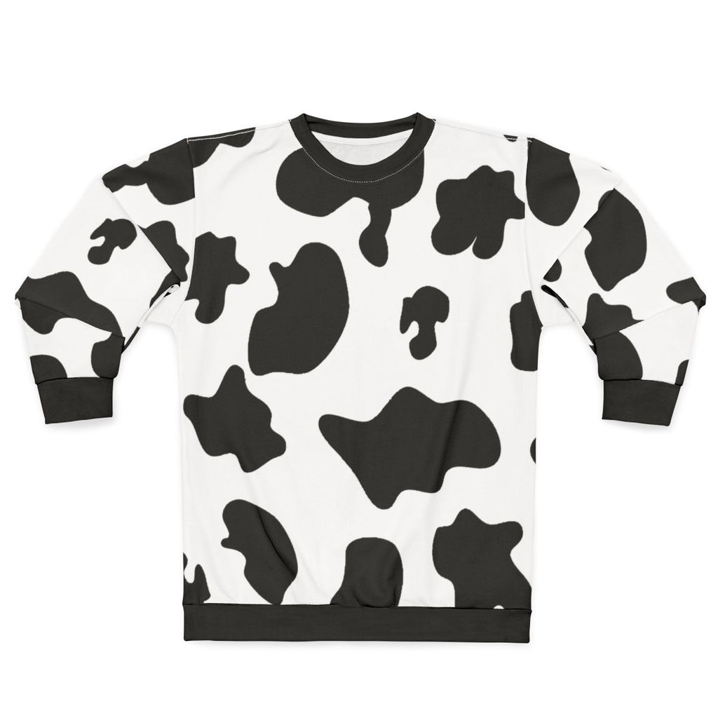 Cow pattern animal print cozy sweatshirt