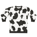 Cow pattern animal print cozy sweatshirt