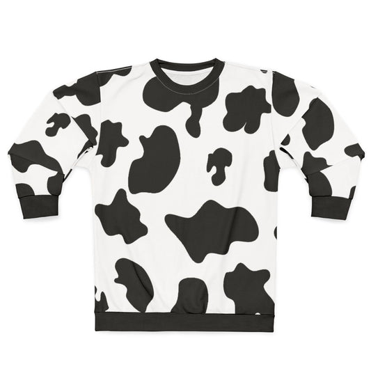 Cow pattern animal print cozy sweatshirt