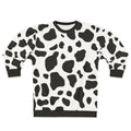 Cow print sweatshirt with a cozy, casual design
