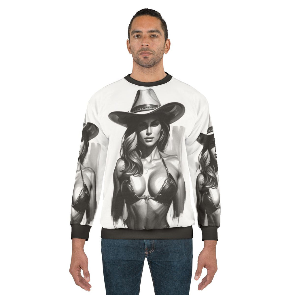 Cowgirl Sweatshirt Featuring Beautiful Woman