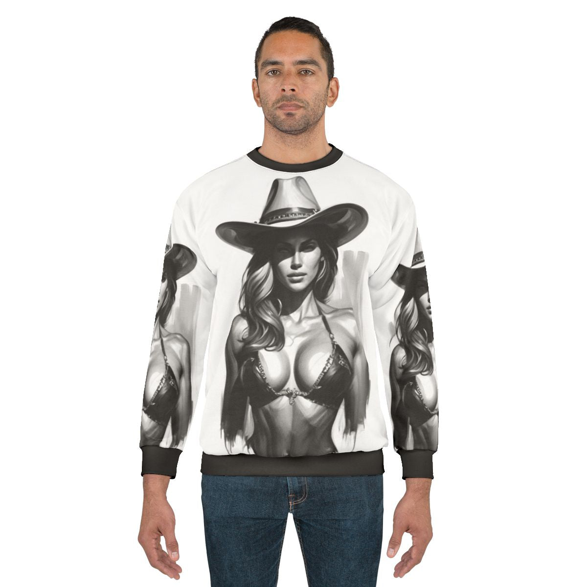 Cowgirl Sweatshirt Featuring Beautiful Woman