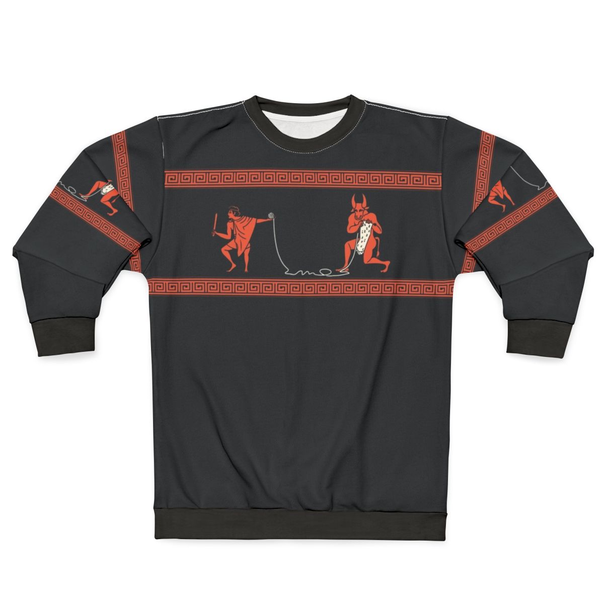 Handcrafted Minotaur Sweatshirt with Greek Mythology Design