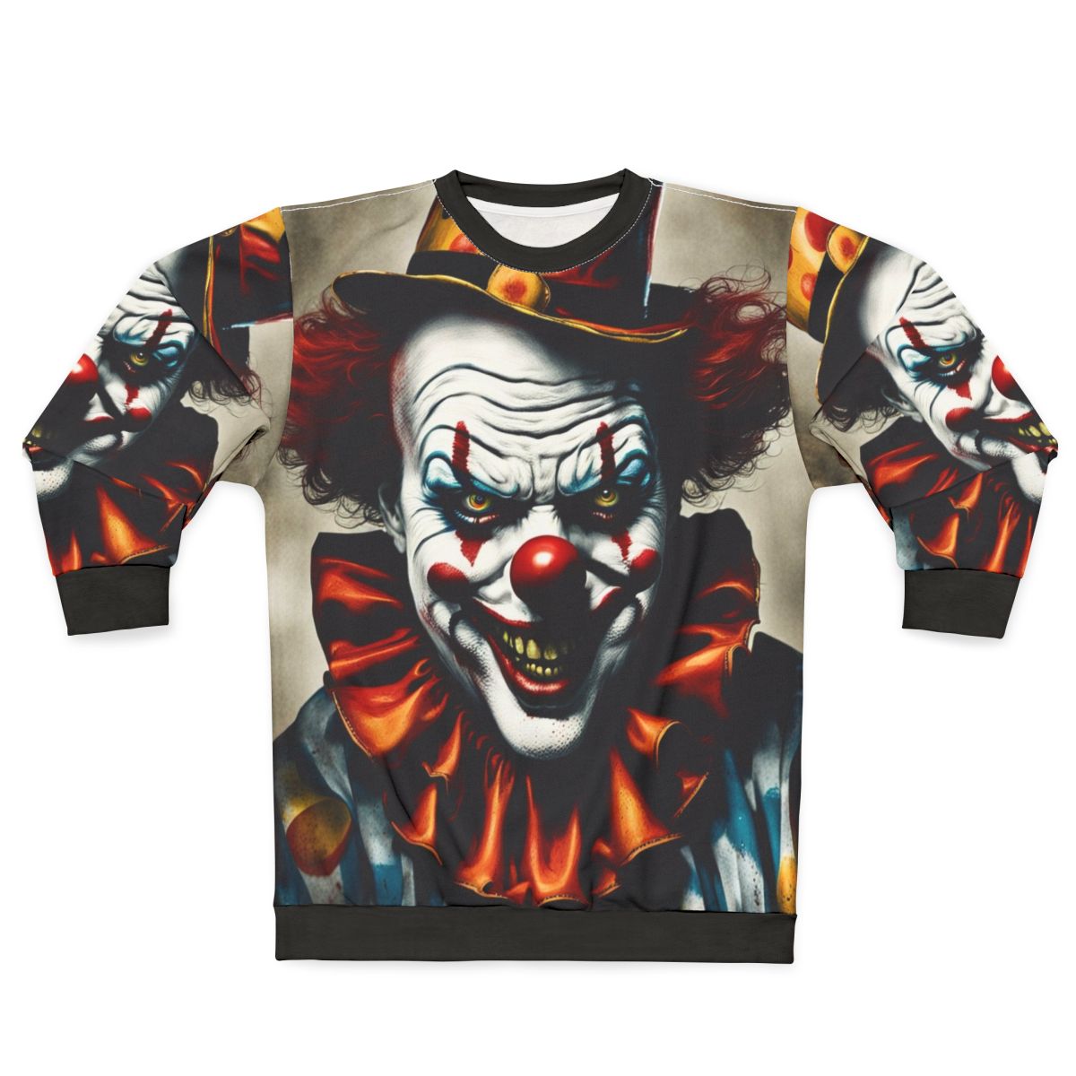 Creepy Clown Sweatshirt for Halloween