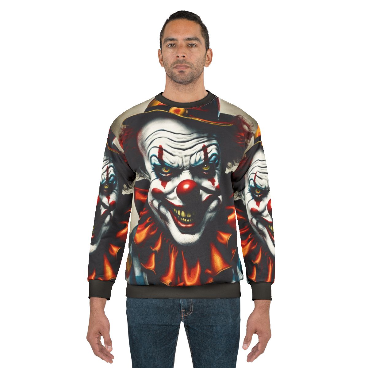 Creepy Clown Sweatshirt for Halloween