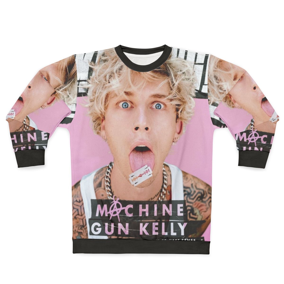 Machine Gun Kelly inspired sweatshirt with crazy face design