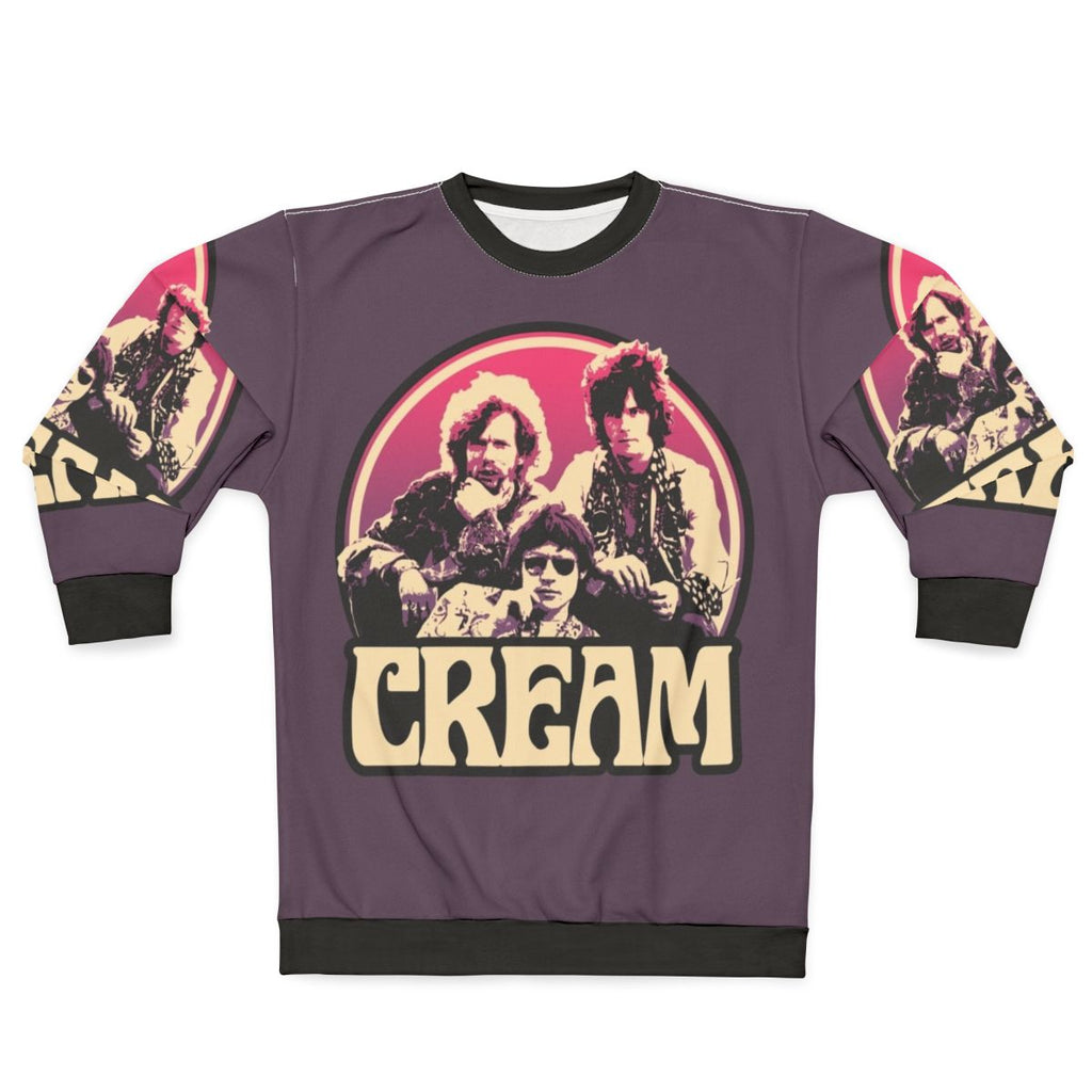 Cream Band Sweatshirt with 60s Music Inspired Design