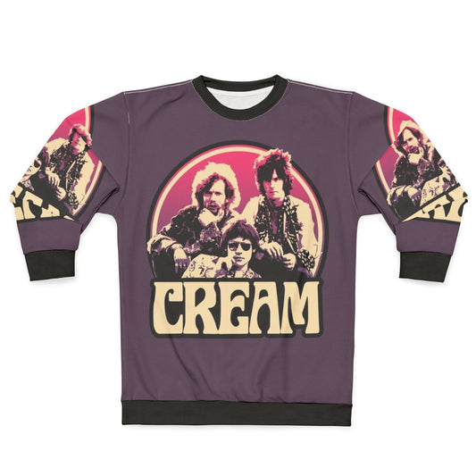 Cream Band Sweatshirt with 60s Music Inspired Design