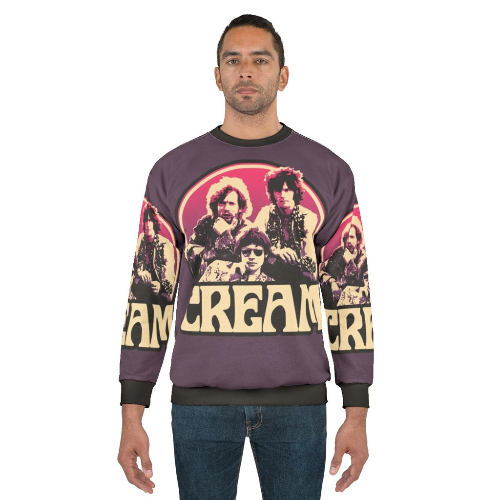 Cream Band Sweatshirt with 60s Music Inspired Design