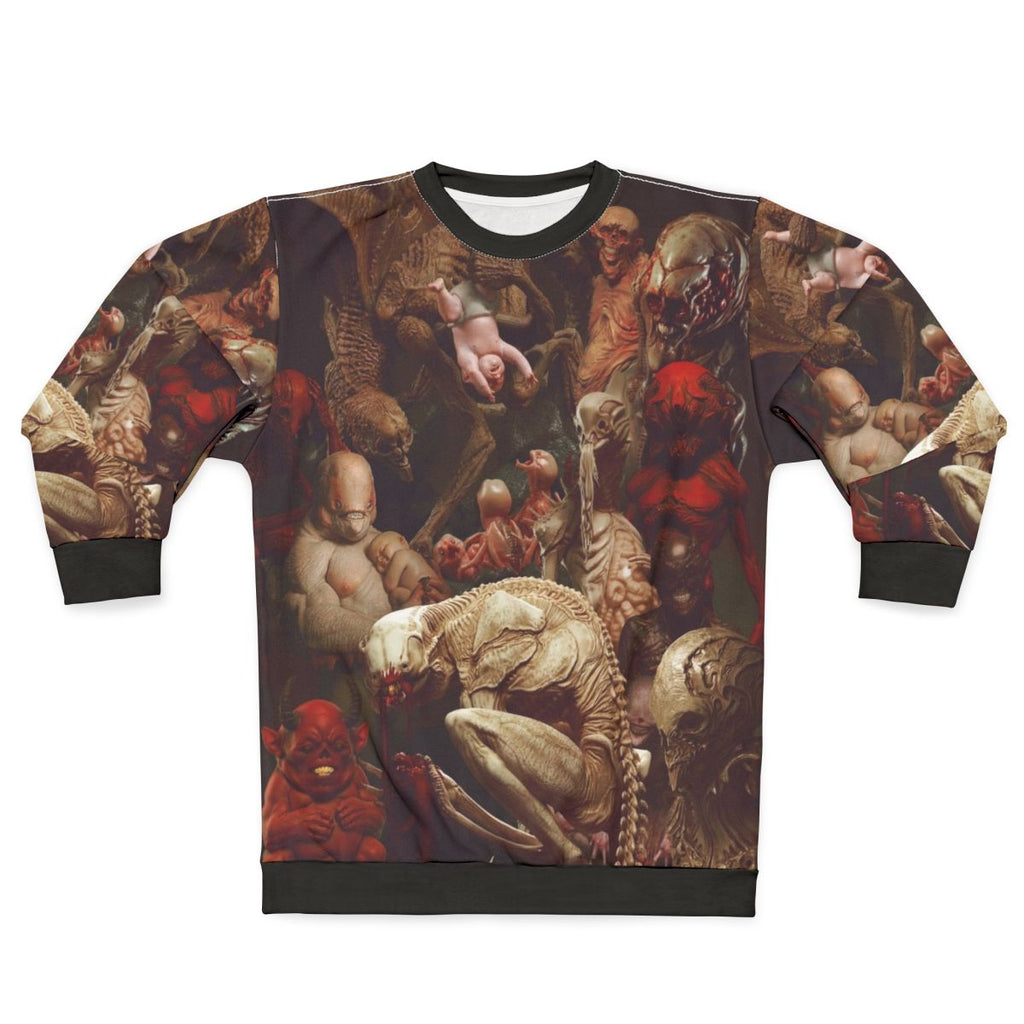 Spooky horror creatures party sweatshirt
