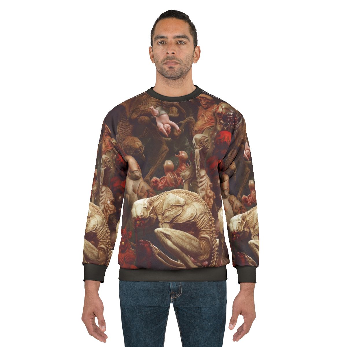 Spooky horror creatures party sweatshirt