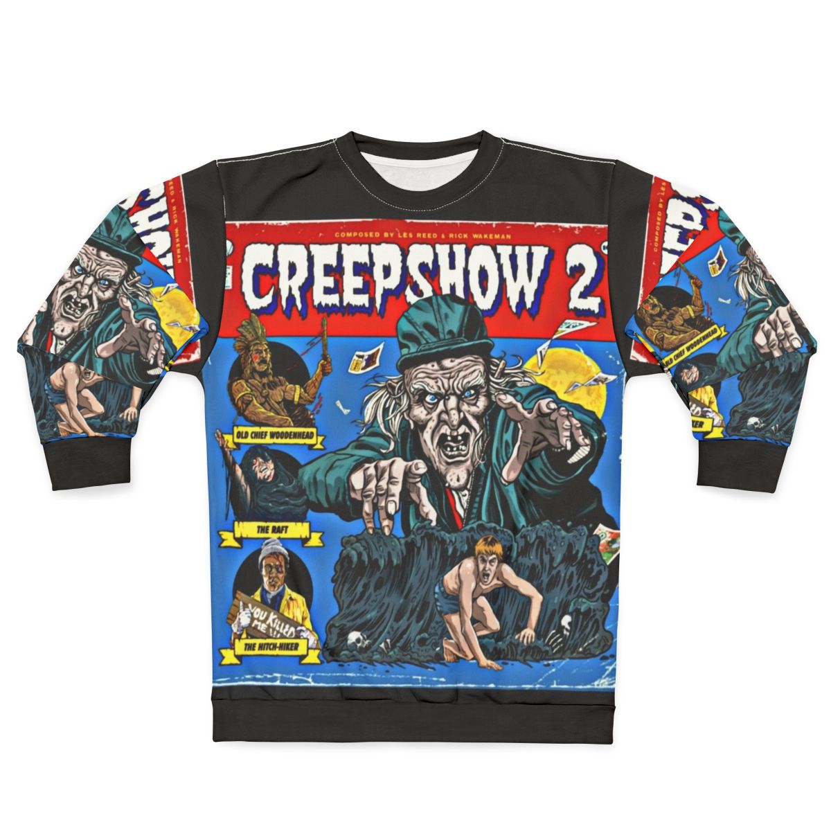 Creepshow 2 Sweatshirt featuring horror movie graphics