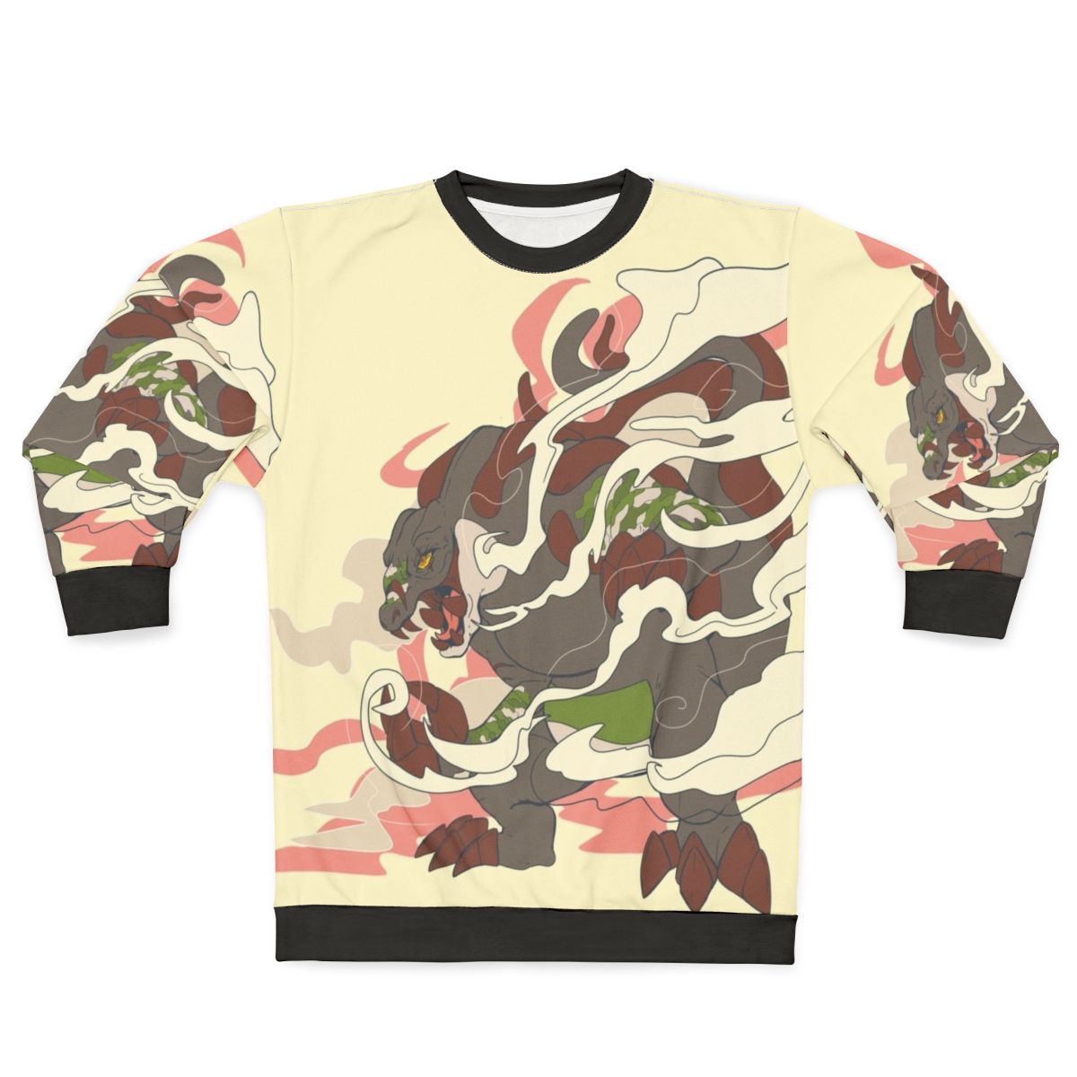Crocarnage - Fierce crocodile monster graphic sweatshirt