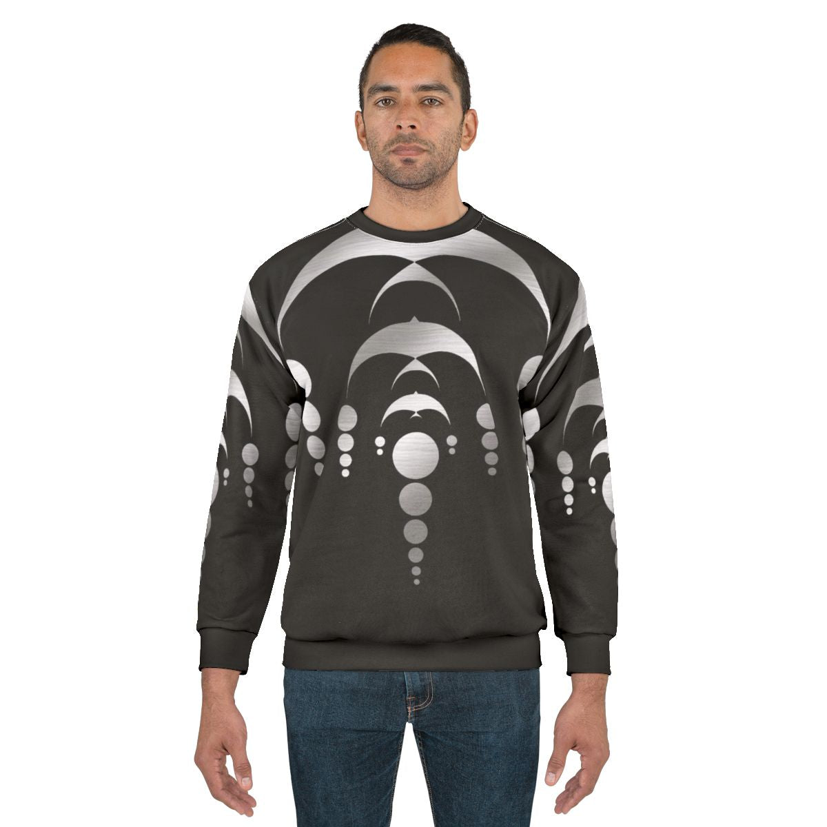 Crop Circle Sweatshirt with Alien, UFO and Ancient Geometry Design
