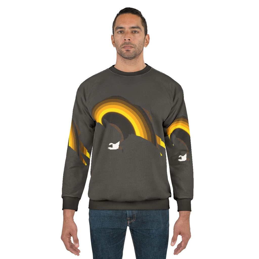 Legendary crow spirit animal abstract art sweatshirt