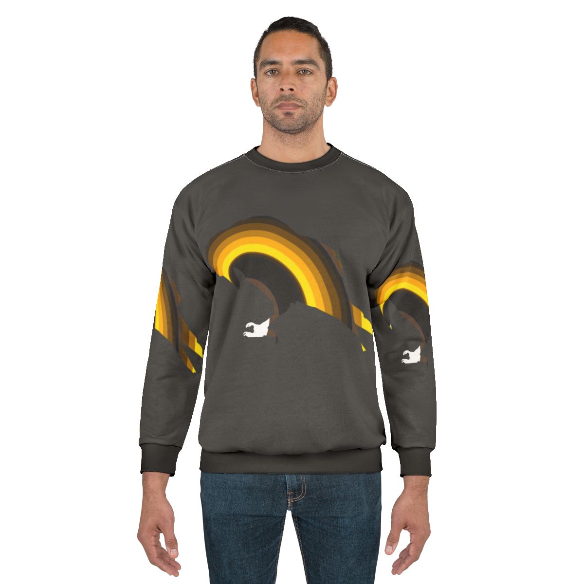 Legendary crow spirit animal abstract art sweatshirt