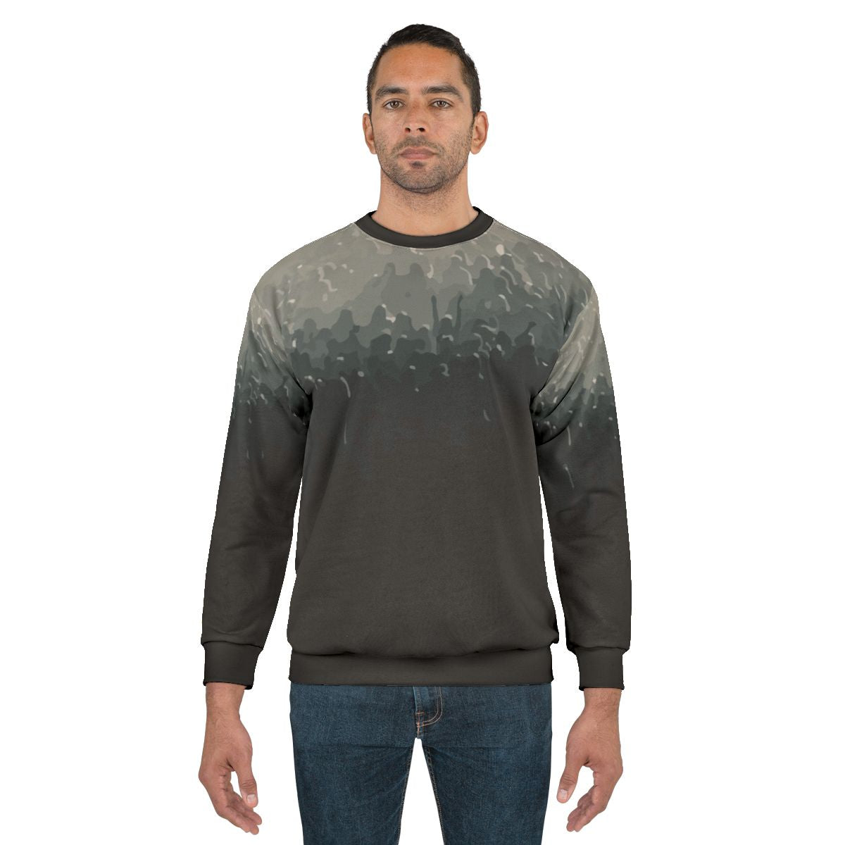 Crowd Sweatshirt - Black and White Graphic Sweatshirt for Music Lovers