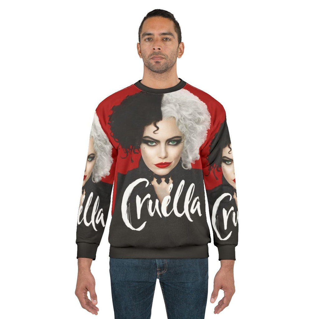 Cruella Deville Villain Sweatshirt featuring the iconic character from the Cruella movie