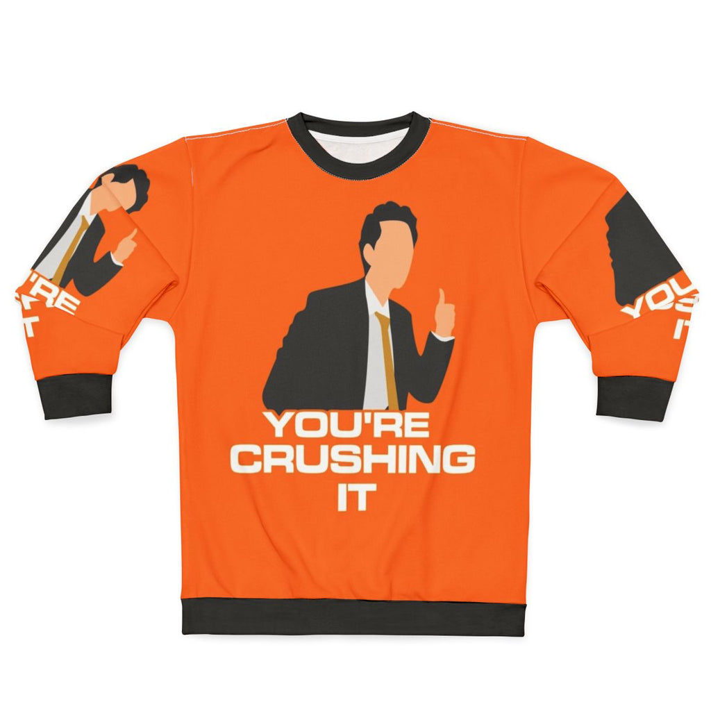 Crushing It Space Force Netflix Sweatshirt featuring characters from the Netflix comedy series