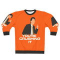 Crushing It Space Force Netflix Sweatshirt featuring characters from the Netflix comedy series