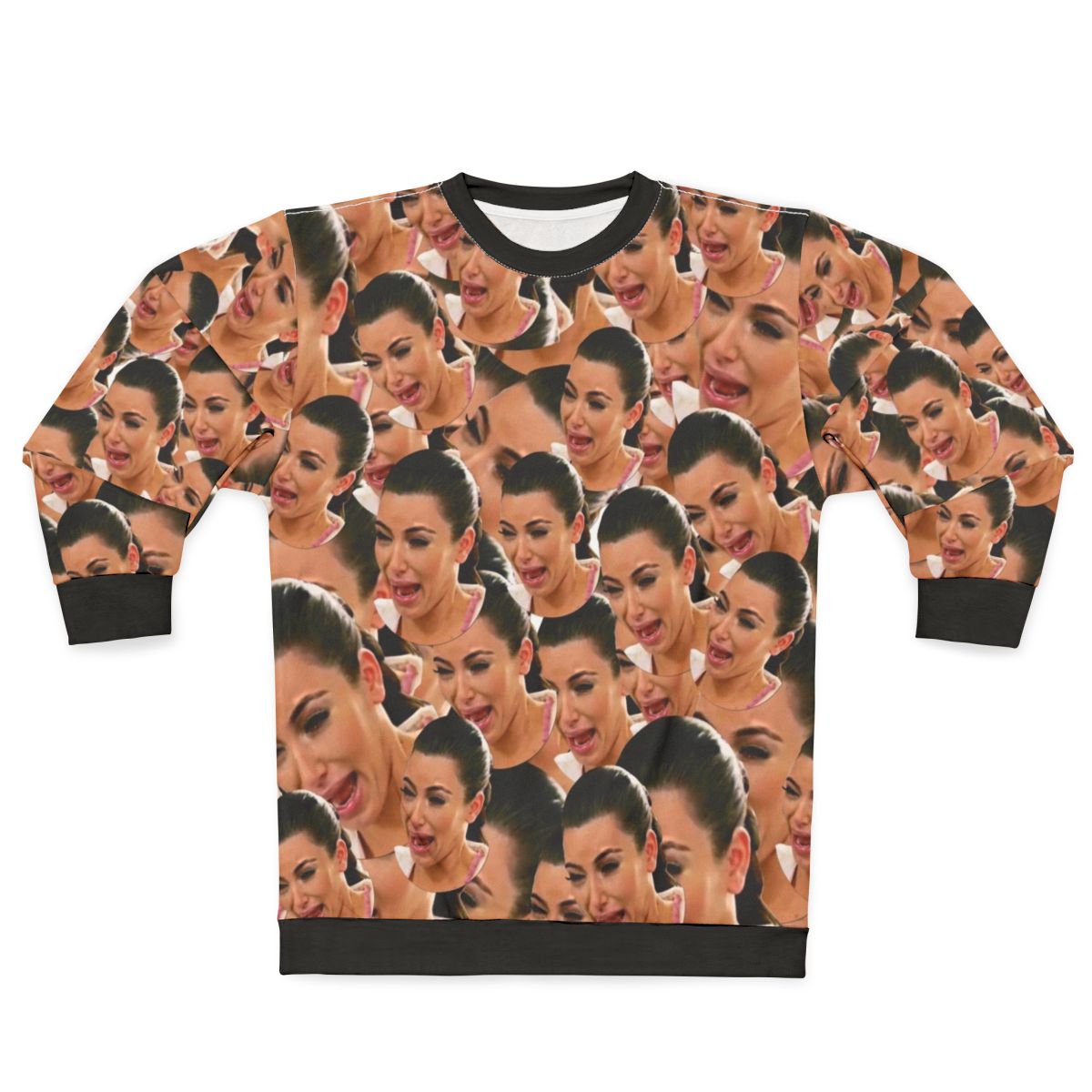 Crying Kim Kardashian Pop Culture Graphic Sweatshirt
