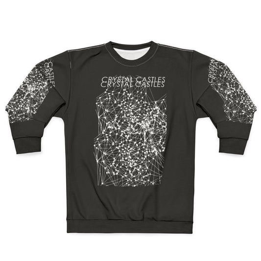 Crystal Castles merch sweatshirt featuring the iconic dark and emo aesthetic