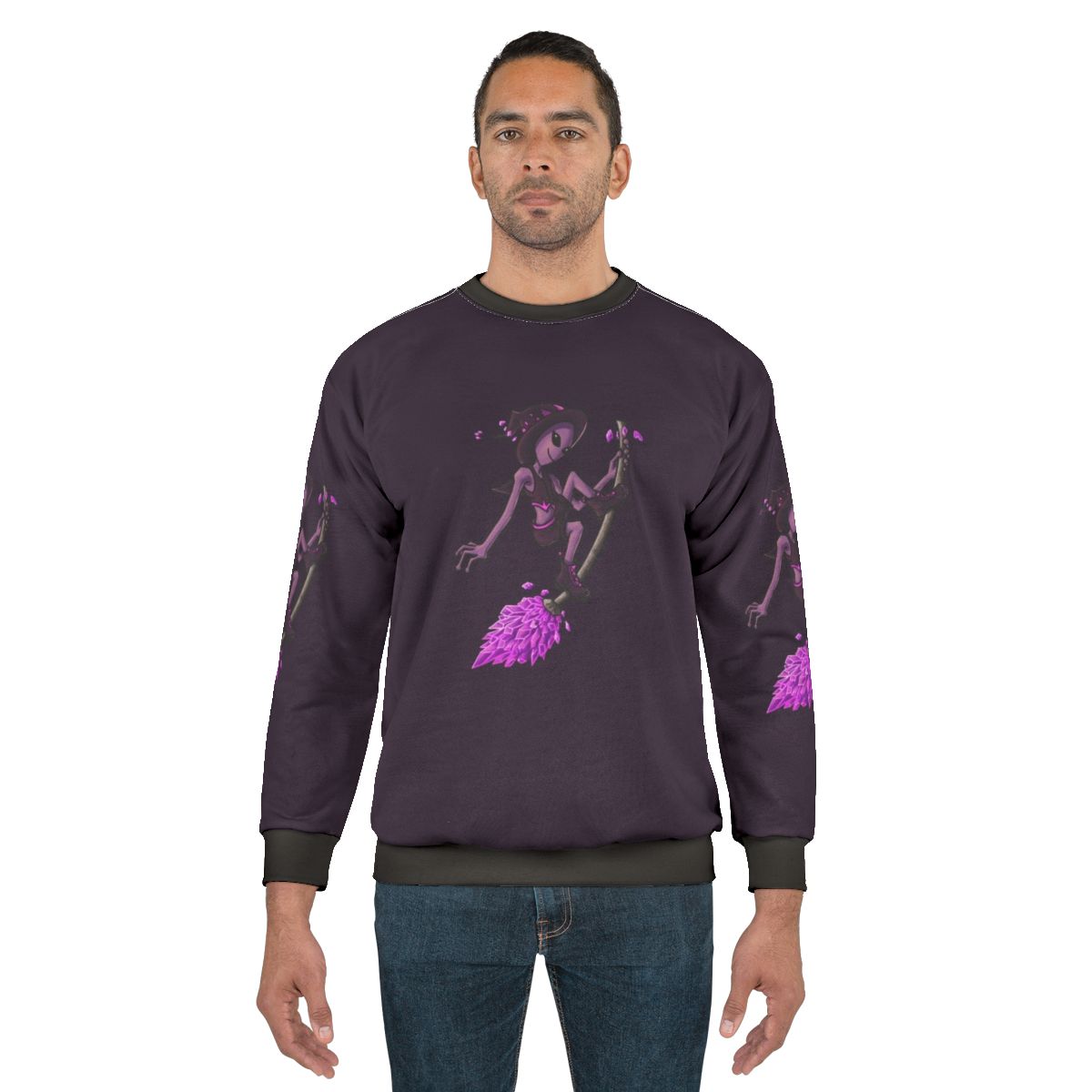 Crystal Witch Alien Sweatshirt featuring a cosmic design
