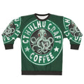 Cthulhu Craft Coffee Sweatshirt featuring a graphic design inspired by HP Lovecraft's The Call of Cthulhu