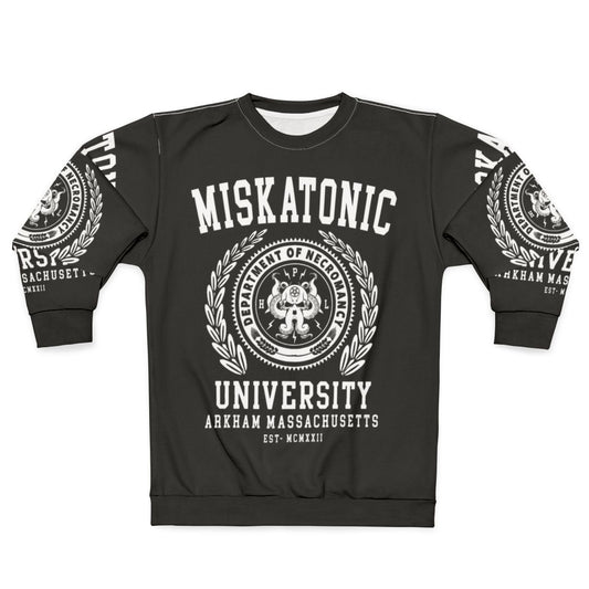 Cthulhu and Lovecraft themed Miskatonic University sweatshirt
