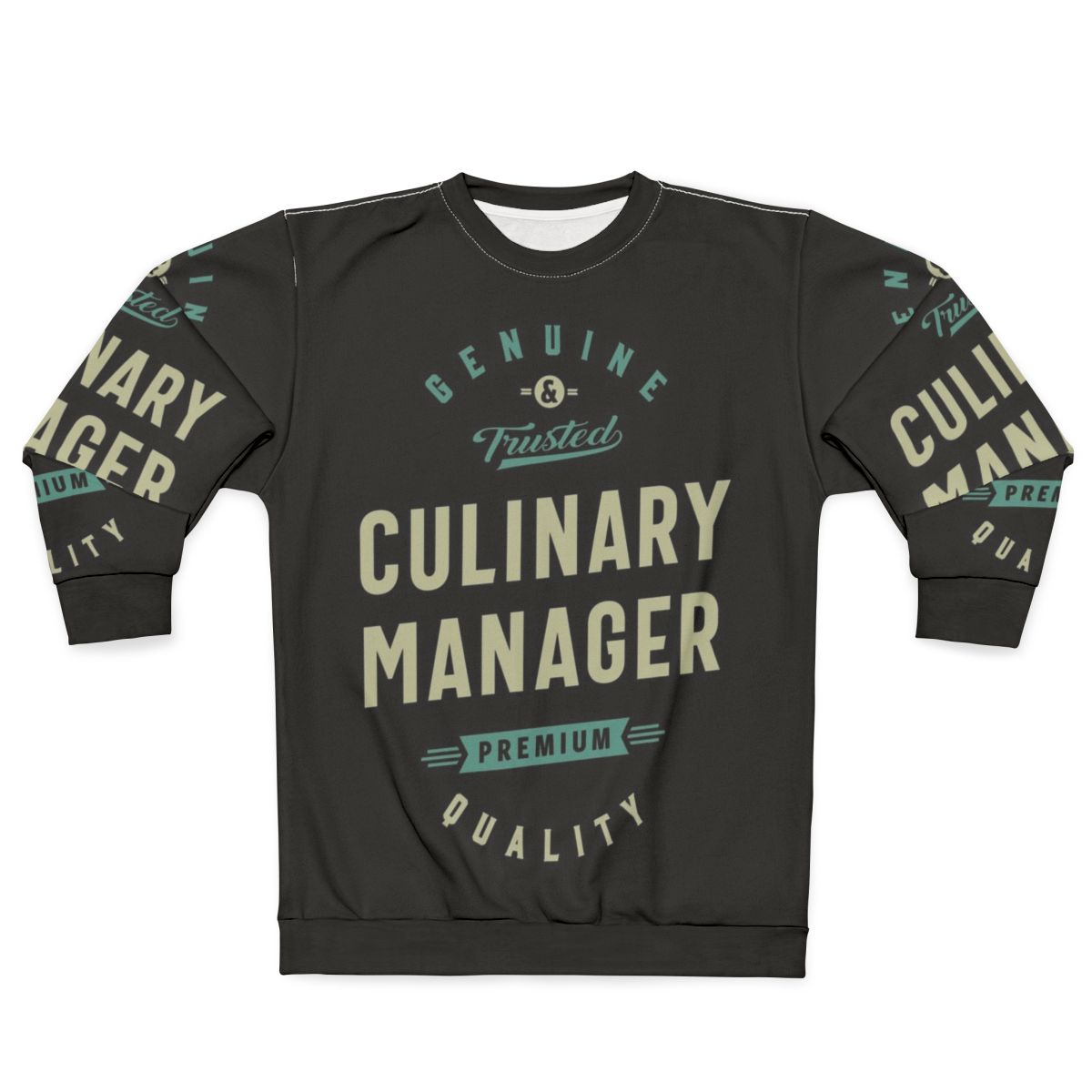 Culinary Manager Sweatshirt with Typography Design